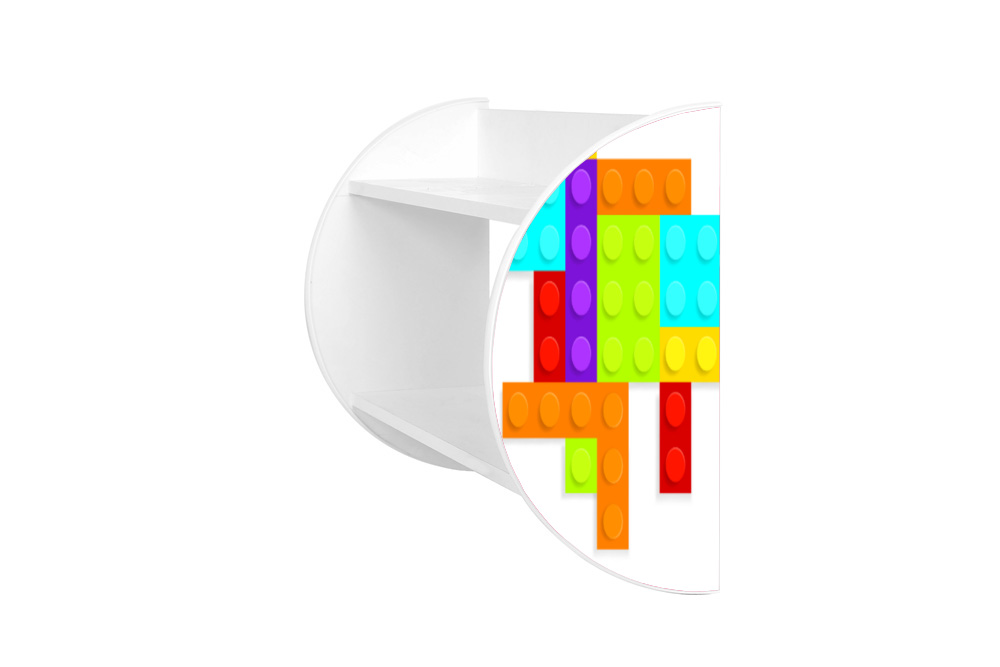 Becks polička na stenu Legokocka